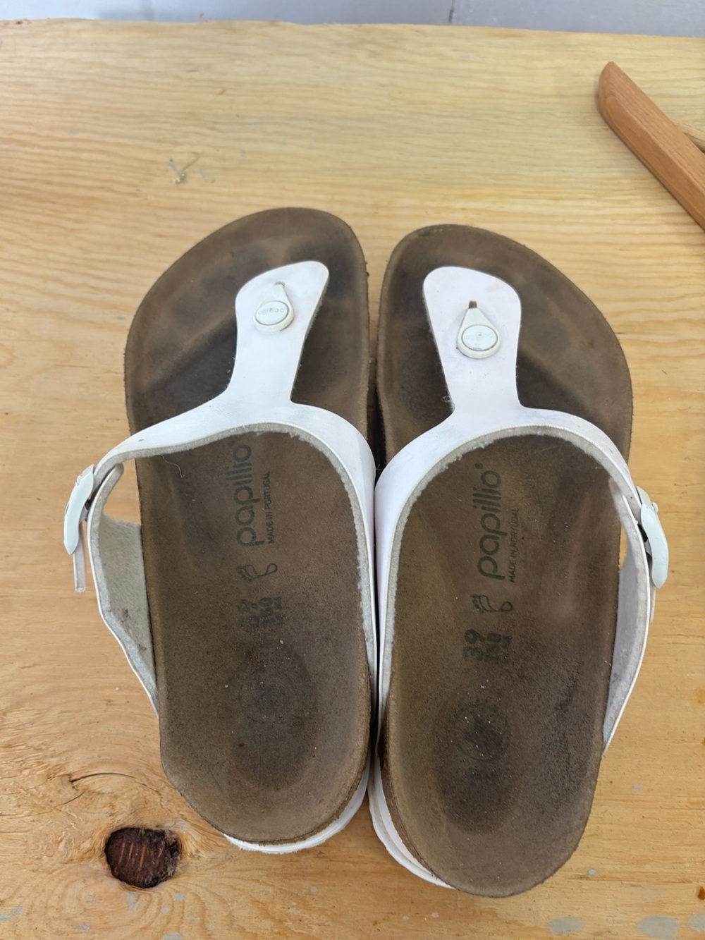 Birkenstock Papillio Gizeh White Platform Sandals EU 39